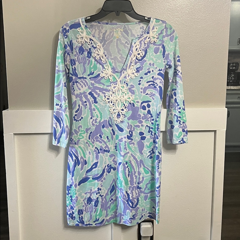 Lilly Pulitzer Marina “nice ink” dress in size XXS EUC